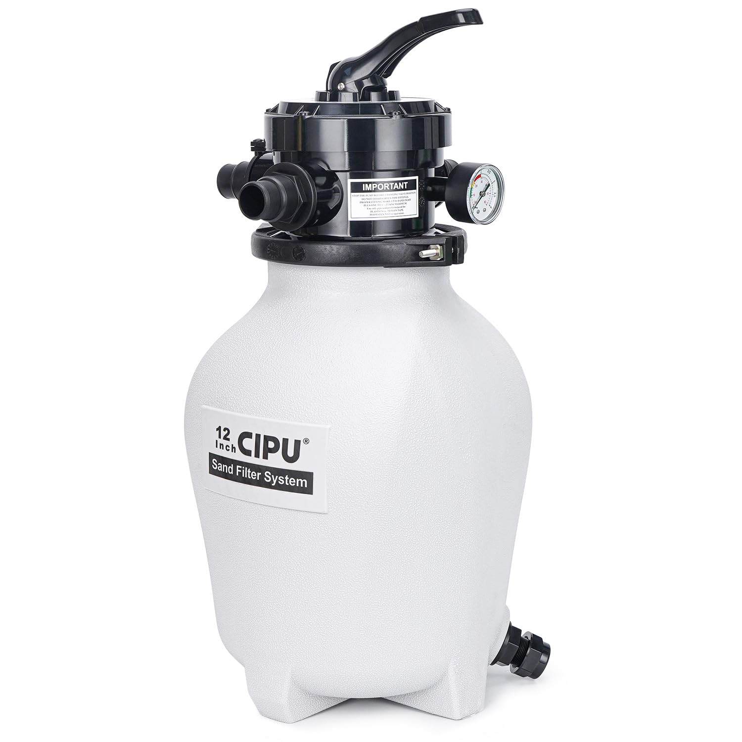 Photo 1 of CIPU 12-inch Sand Filter System with 4-Way Valve Easy to Install for Above Ground Swimming Pools