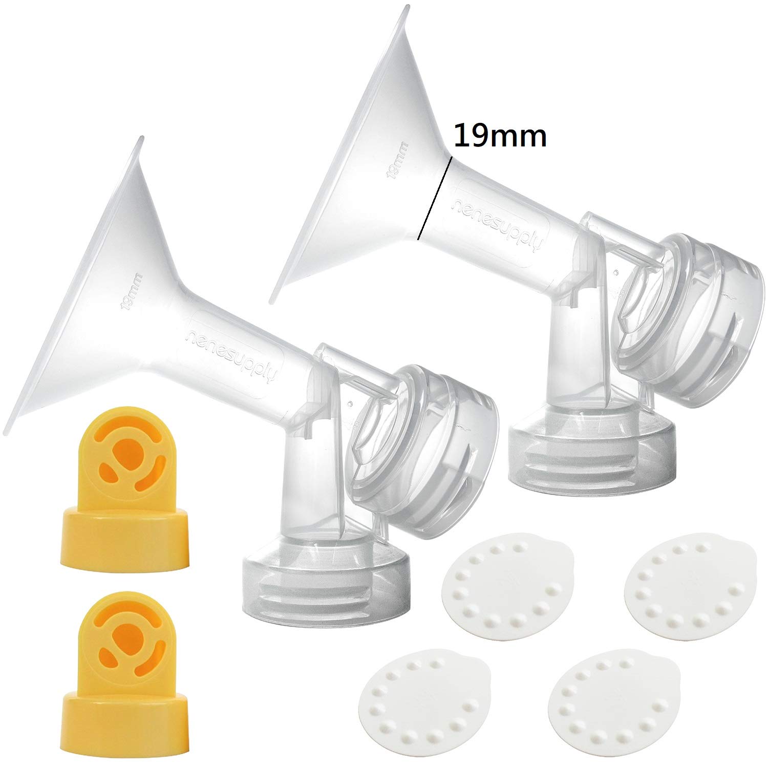 2x 17 mm OnePiece Breastshieldm Extra Small w/Valve