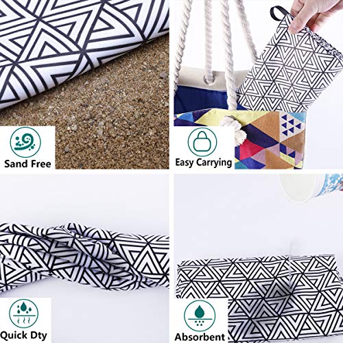 image for Genovega Mandala Microfiber Pool Beach Towel - Quick Fast Dry Sand Fre