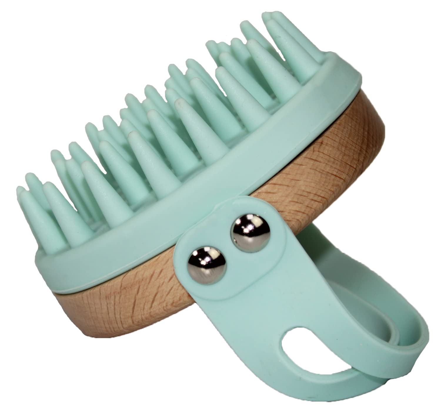 Bodylife Home Scalp Massager Shampoo Brush Soft Silicone Bristles For Hair & Scalp Care Blue