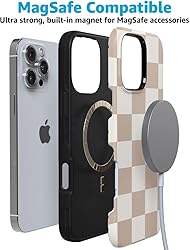 Casely iPhone 16 Pro Max Case Neutral Checkerboard