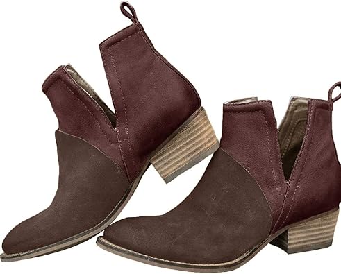 maroon leather ankle boots