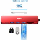 BENFEI USB C HUB 7-in-1 4K HDMI 60W PD 3 USB 3.0 SD TF Reader view 4
