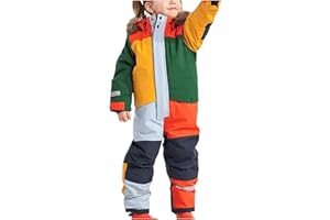 TIMIFIS Kids One Pieces Snowsuit Overalls Boys Girls Ski Suits Jumpsuits Toddlers Waterproof Winter Outdoor Coats Jackets