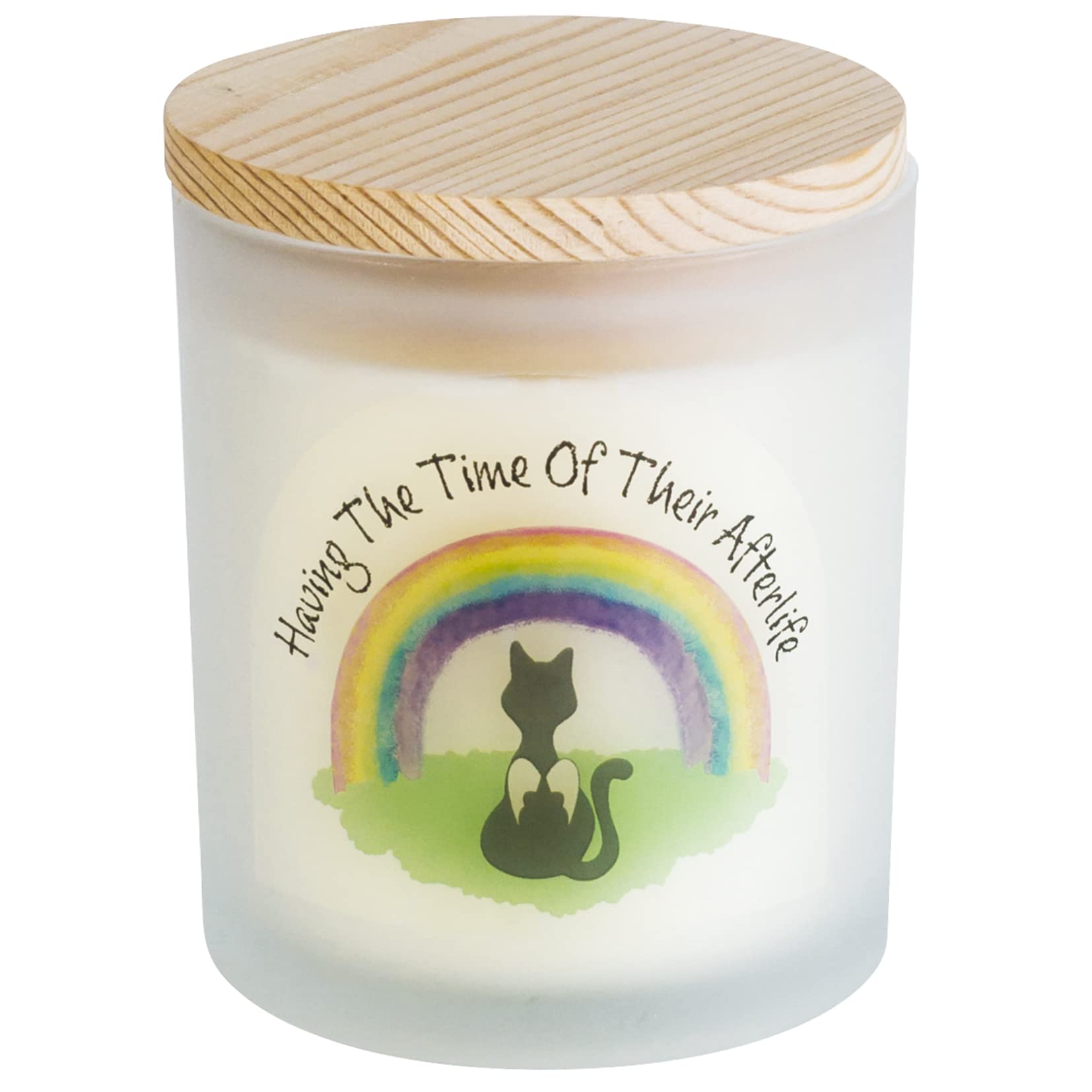 Pet Cat Loss Remembrance Candle. Beautifully Fragranced Memorial Gift for Pet Lovers by Rainbow Bridge Friends