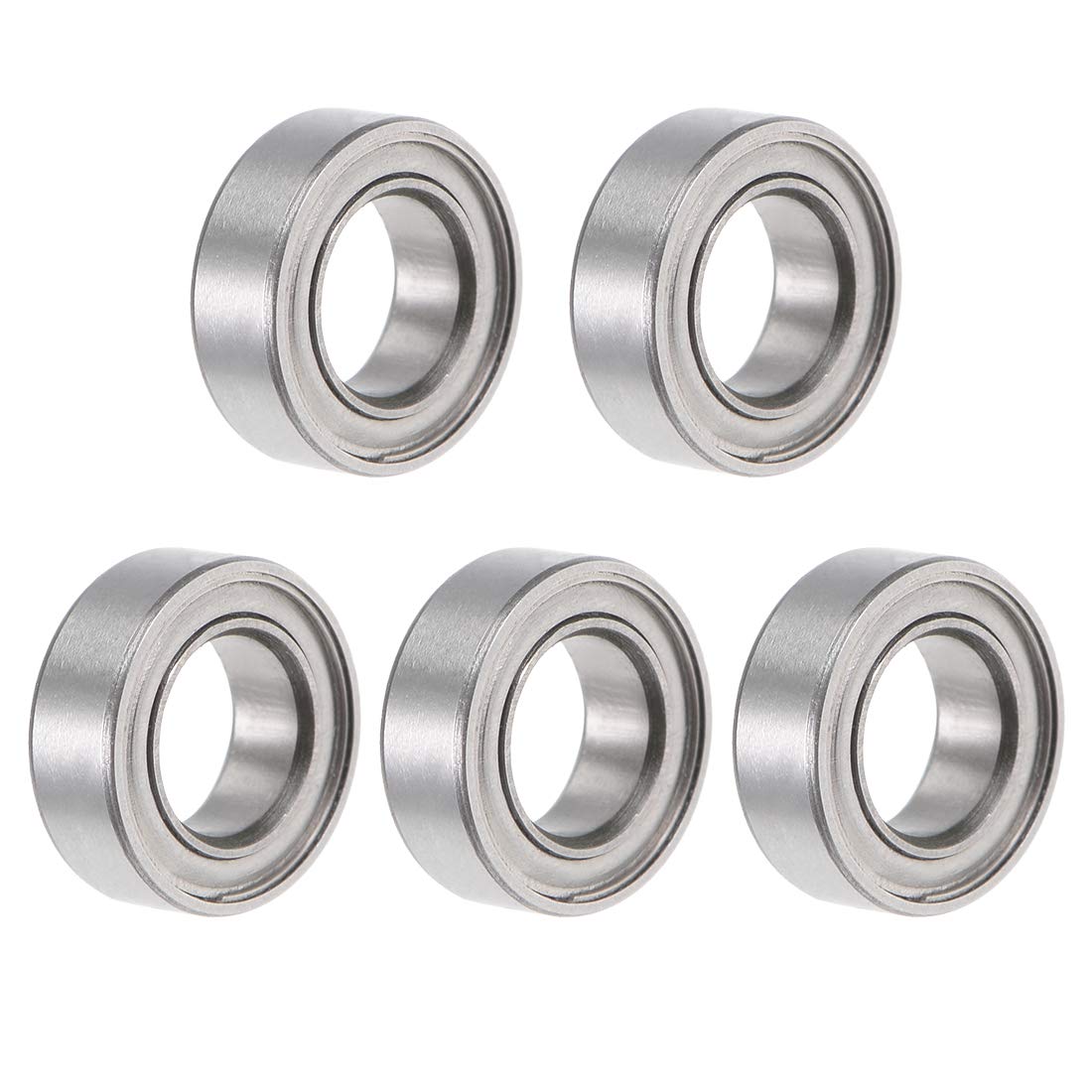 sourcing map SMR95ZZ Stainless Steel Ball Bearing 5x9x3mm Shielded MR95ZZ Bearings 5pcs
