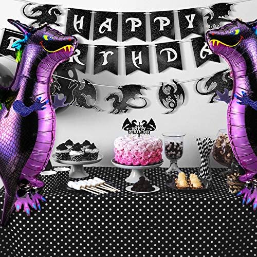 5 Pieces Dragon Cake Decoration Cupcake Topper Dragon Birthday Hanging Banner Funny Dragon Balloon Dragon Theme Birthday Party Decoration For Dinosaur Birthday Supplies Dragon Fantasy Party Buy Online At Best Price In