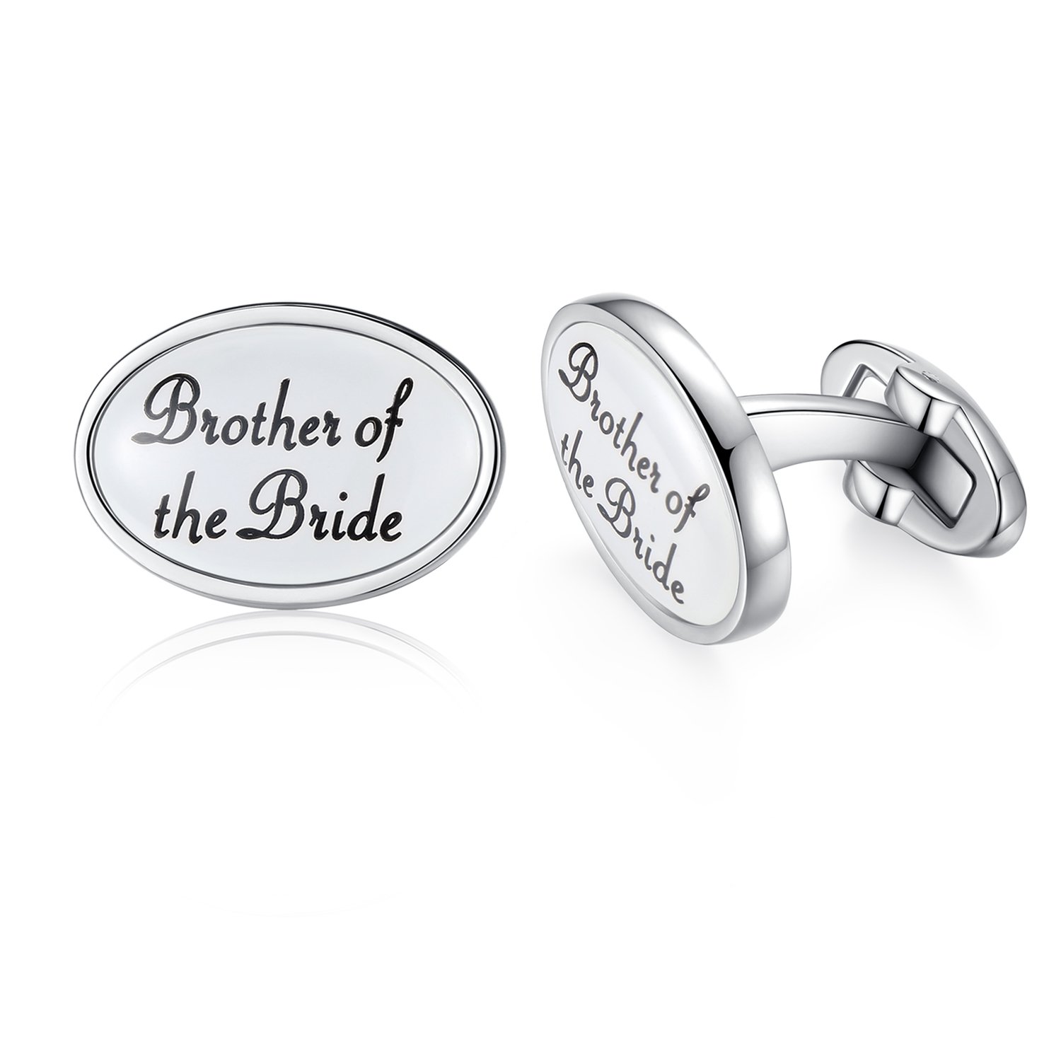 HONEY BEAR Oval Wedding Cufflinks for Mens Marriage Gift โ image 1