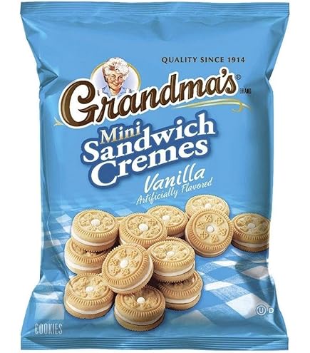 Amazon.com: Grandma's Mini Sandwich Cremes Vanilla 2.12 Oz. (Pack