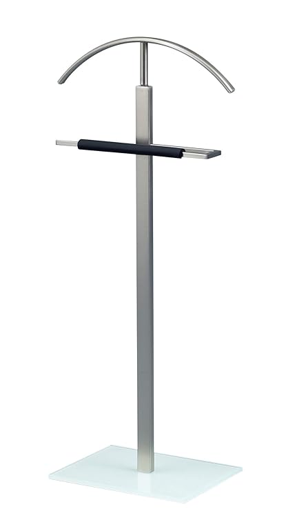 HomeTrends4You 828288 Herrendiener, 52 x 112 x 30 cm, Metall Edelstahloptik