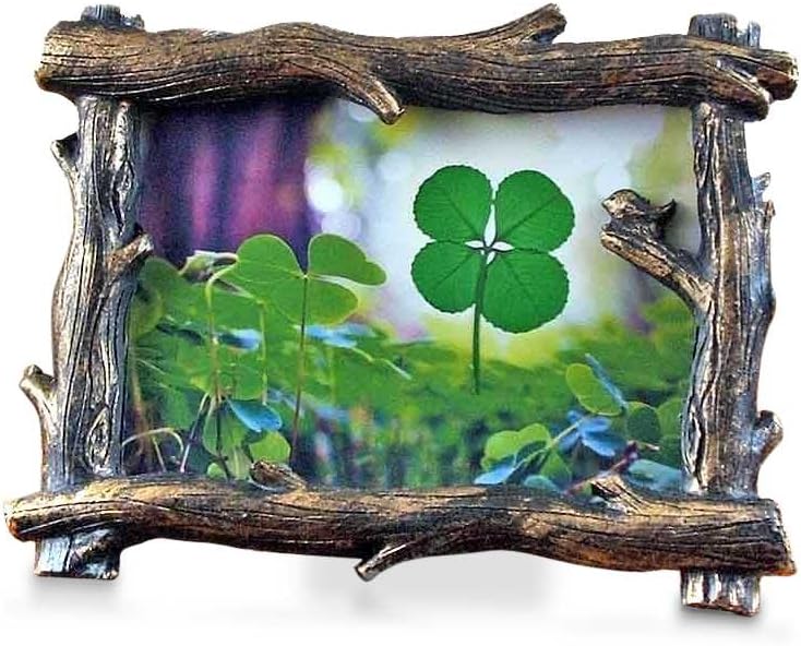 Clovers Online Tree Branch Frame with a Genuine Four Leaf Clover