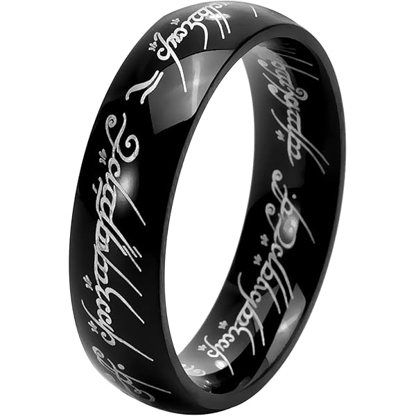Meilord 8mm Glow Ring The Lord of The Rings Spinner Ring for Men