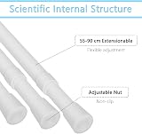 Youyijia Extendable Shower Curtain Pole 55-90cm No Drill Curtain Rod view 2