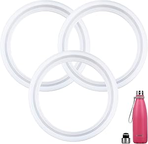 koodee 3 Pack Replacement Silicone Sealing Rings Gaskets for 17 oz Vacuum Insulated Water Bottle, BPA-Free