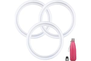 koodee 3 Pack Replacement Silicone Sealing Rings Gaskets for 9 oz,12 oz,17 oz Vacuum Insulated Cola Shape Water Bottle, BPA-Free