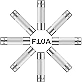 ALLECIN 10A 250V 6x30MM Fast Blow Ceramic Fuses 10 Amp 250 Volt 0.24 x 1.18 Inch Fast-Acting Tube Fuse F10AL250V (Pack of 10Pcs)