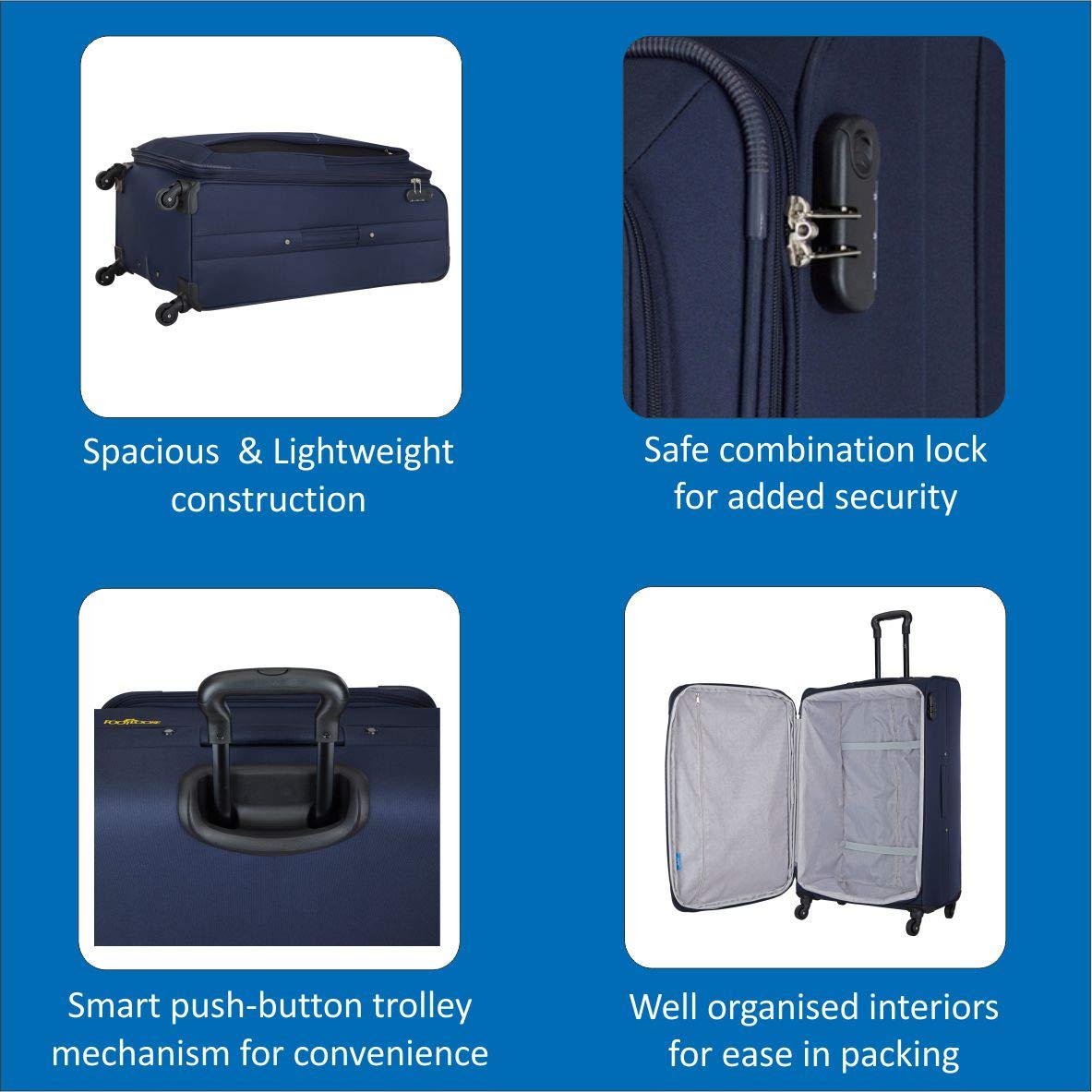 skybags rubik polyester 78 cms