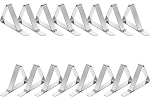 TriPole Tablecloth Clips 16Pack Stainless Steel Table Cover Clamps Skirt Clips for Home Kitchen Restaurant Picnic Tables