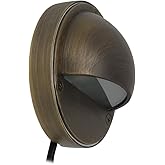 Lightkiwi P8015 Half Moon Deck Light for Low Voltage Landscape Lighting, Brass (Light Bulb Not Included)