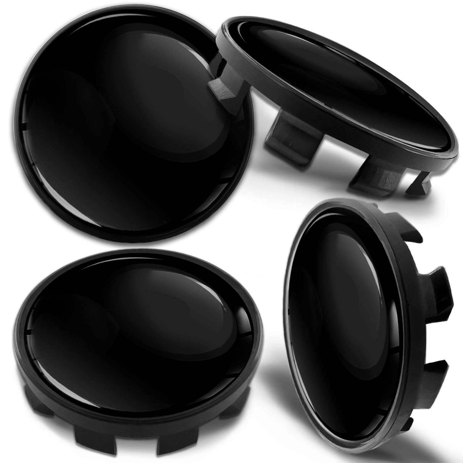 Biomar Labs 4 x 68mm Wheel Centre Alloy Hub Center Caps Compatible with BMW 36136783536 Hubcaps (Black CB 4)