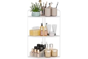 Forest Angle Bathroom Counter Organizer,Countertop Organizer,Vanity Organizers,Bathroom Storage,Bathroom Sink Caddy,Counter Shelf,Corner Counter,Corner Shelves(White)