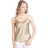 LilySilk Womens Silk Camisole 100% 19MM Mulberry Silk Basic Tank Tops Summer Casual Classic Top Loose