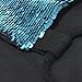 MHJY Sequin Bag Mermaid Drawstring Backpack Sports Beach Dance Bag (Lake Blue/Sliver)