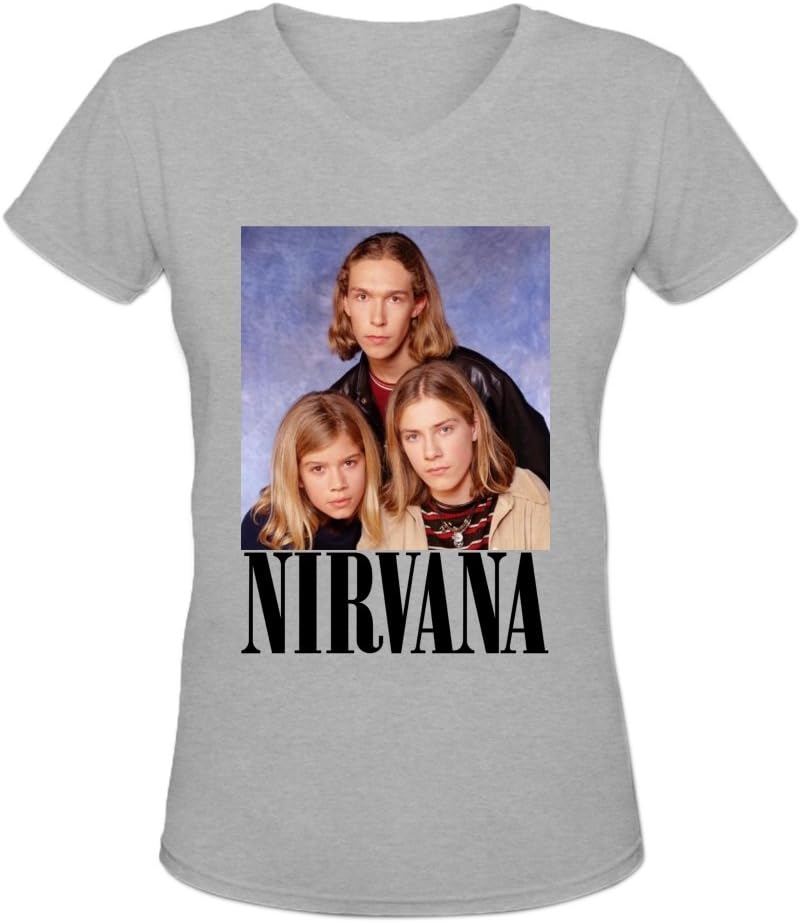 Back Queen Women's V-Neck Hanson Band Nirvana Design T Shirt