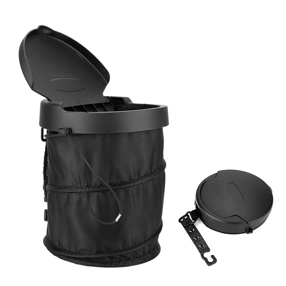 Haofy Car Garbage Can Foldable Car Trash Bin Rubbish Bin Oxford Cloth Hanging Garbage Bag