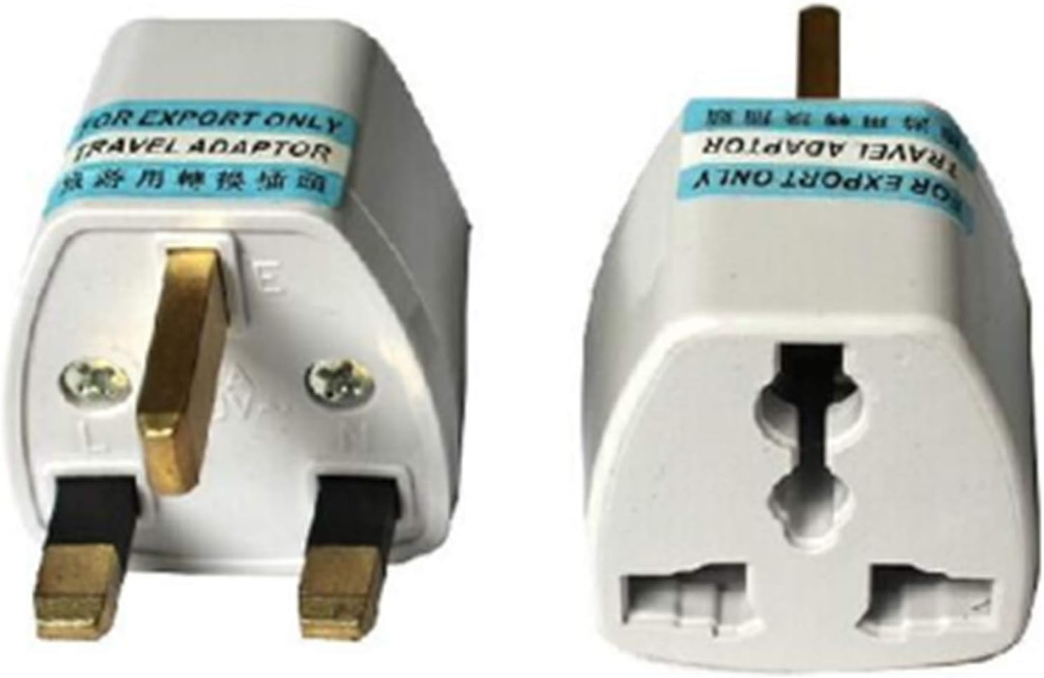 YOQXHY Europe Australia America USA to UK HK Travel Power Plug Adapter Converter,2-Pack