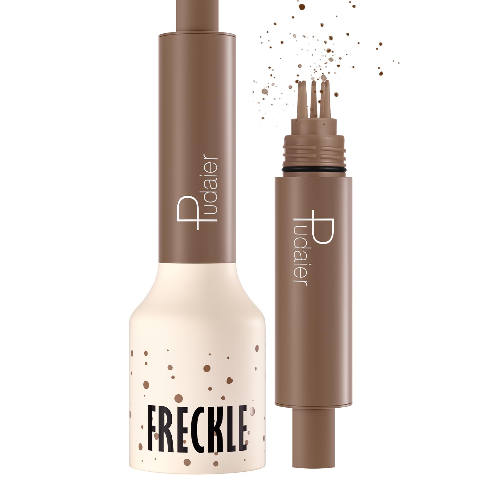 Photo 1 of Light Brown Freckle Pen, Natural Faux Freckles Stamp, Waterproof Fake Freckles Stain Marker Pencil Tool, Upgrade 5-Point Quick Dry Long-Lasting Lifelike Freckle Sunkissed Makeup