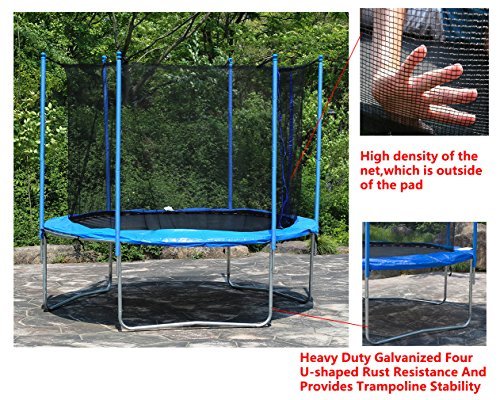 10 FT Trampoline Combo Bounce Jump Safety Enclosure Net W/Spring Pad BestMassage