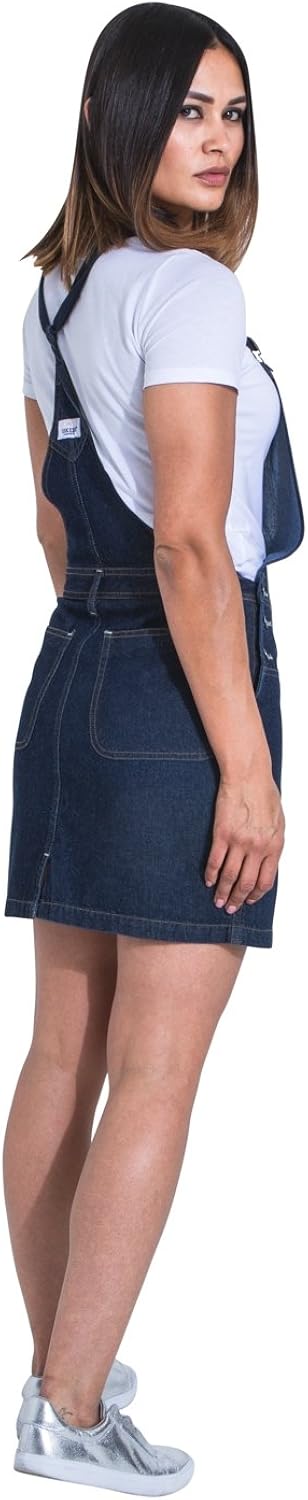 denim bib and brace dress