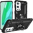 Anvzle for OnePlus 9 Pro Case, for OnePlus 9 Pro 5G Case Dual Layer Protective Heavy Duty Armor Full-Body Shockproof Rugged [Military-Grade] Protective，with Magnetic Stand Phone Cover Black