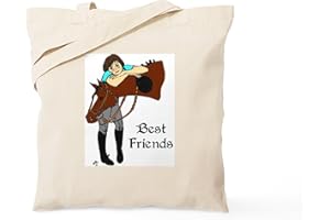 CafePress English Horse Friends Tote Bag Natural Canvas Tote Bag, Reusable Shopping Bag
