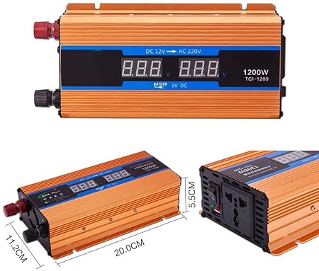Inversor De Corriente 1200W 2600W, Dc 12V 24V 48V 60V 72V A Ca ...
