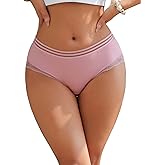 comeondear Lace Thong Panties for Women Plus Size Thongs Underwear Sexy Women's Cheeky Panties Boyshorts