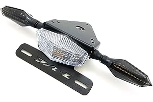 GYUKSIA License Holder Bracket LED Brake Tail Lights Turn Singal For SUZUKI DRZ400 S/SM DR-Z 400 DRZ400SM DRZ400S DRZ DRZ400 Motorcycle Tail Tidy Fender Eliminator (Clear)