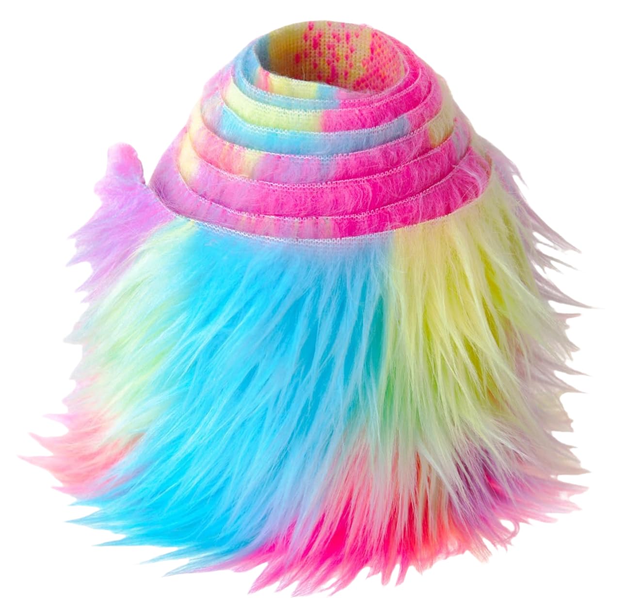 MUSLONG Shaggy Faux Fur Ribbon, Fluffy Fur Patches - Ideal for Crafts, Sewing, Decorating - Plush Trim Fabric Roll, 5 x 150 cm (Rainbow)