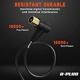 G-PLUG 5m TV Aerial Cable 90° Plug Gold Plated Coaxial RF Lead view 4