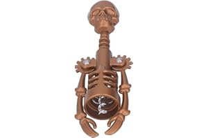 HERCHR Metal Skull Head Wine Bottle Opener, Corkscrew, Wing Corkscrew, Funny Skull Shaped Wine Bottle Opener, Beer Cap Bottle