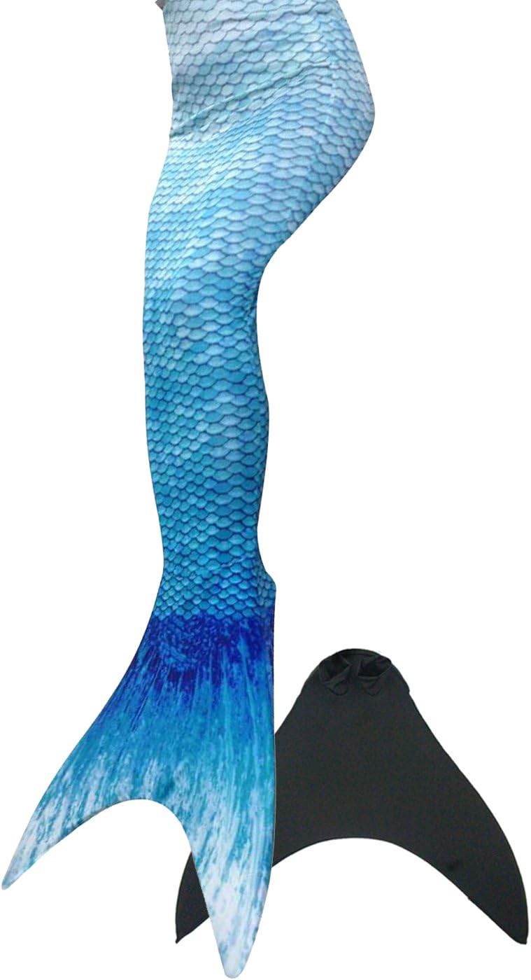 Girls Mermaid Tail for Swimming with Black Monofin