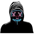 BCHOCKS Halloween Masks LED Light Up Purge Mask Led Mask Scary Halloween Mask for Halloween Costume Party Supplies