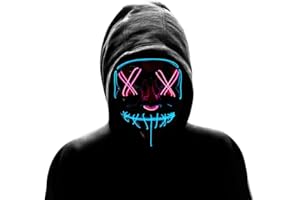 BCHOCKS Halloween Masks LED Light Up Mask for Halloween Costume Party Supplies