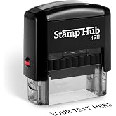 Promot 1 Line Self-Inking Custom Stamp - Customizable Office Stamp (Small) | Compact Space-Saving Design, Crisp &amp; Consistent Impressions, Fast One-Hand Operation, Built-In Self-Inking Mechanism