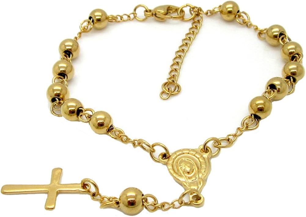 Stainless Steel Single Decade Rosary Catholic Prayer Beads