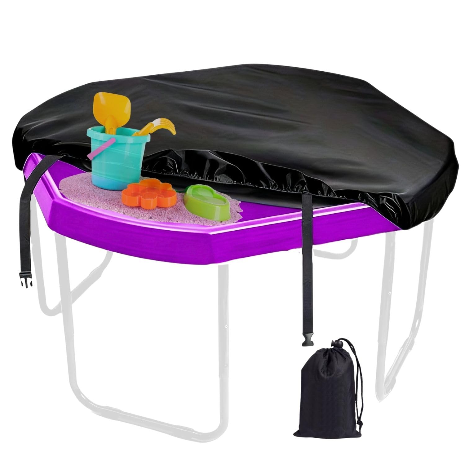 AUCANNIO Universal Tray Cover 100x100x10cm Waterproof Anti Mould Resistant Durable Lightweight Elastic Edges Universal Fit for All Tray Sizes