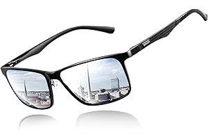 BIRCEN Mens Sunglasses Polarized UV Protection: Classic Shades for Men Driving Fishing with Al-Mg Metal Frame