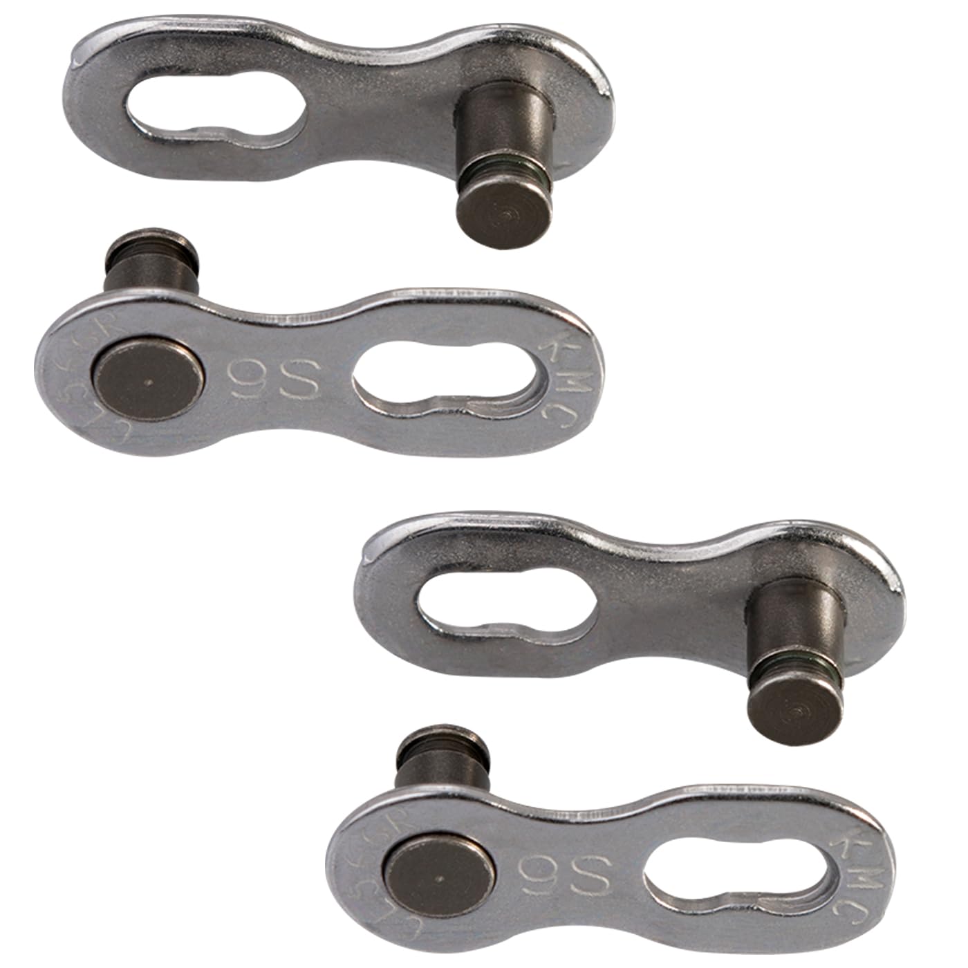 KMC MissingLink 9R EPT 9-Speed Chain Joining Link, Dark Silver, Pack of 2 Pairs