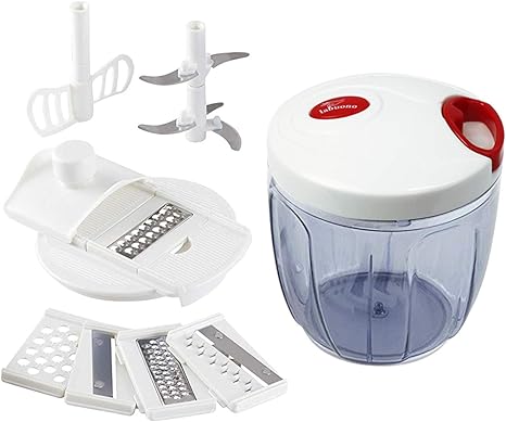 Amazon ラボーノ マルチフードカッター Labuono スライス スライサー 千切り みじん切り 収納 便利 簡単 安全 安全ホルダー コンパクト おろし器 ハンドル 手動 玉ねぎ たまねぎ にんにく スライサー カッター オンライン通販